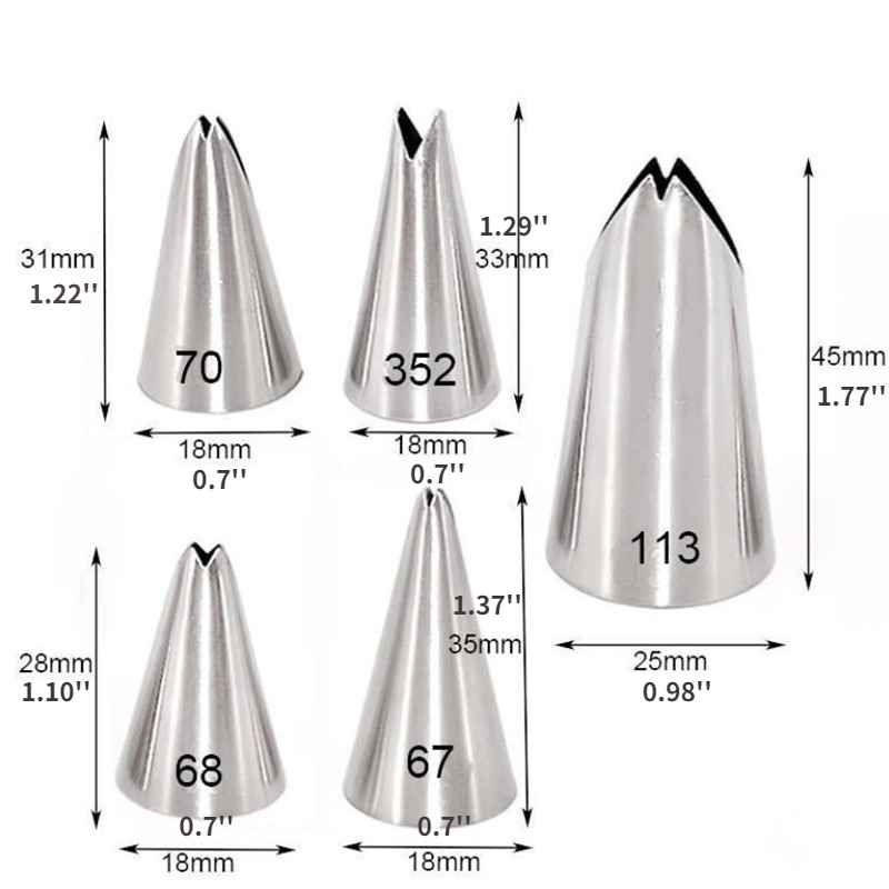 Stainless Steel Icing Piping Nozzles