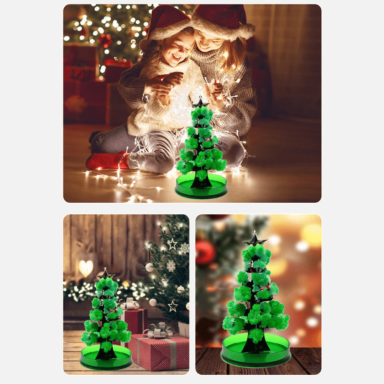 1pc magic growing christmas tree paper crystal trees blossom toys diy fun xmas gift for adults kids home festival party decor props details 0