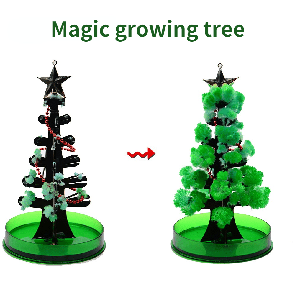 1pc magic growing christmas tree paper crystal trees blossom toys diy fun xmas gift for adults kids home festival party decor props details 1
