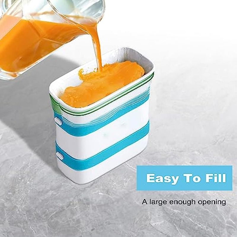 Freezer Food Block Maker, Freezeup Freezer Food Block Maker, Meal Prep Bag  Container To Freeze Leftovers And Soup, Soup Freezer Molds, Freezer Tray  For Soup, Sauce, Broth, Stew And Smoothies, Meal Prep