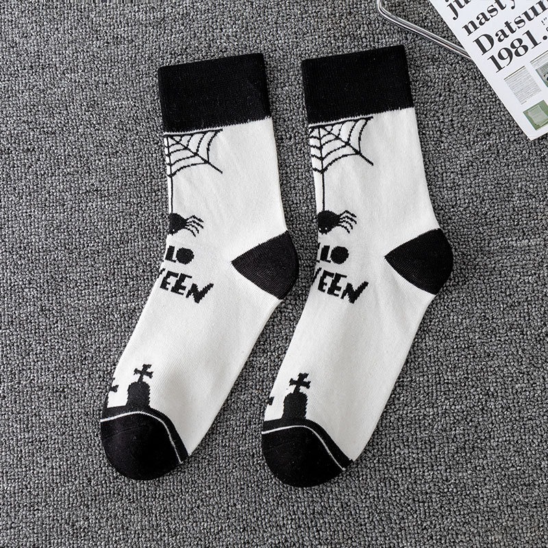 Men's Halloween Style Trendy Graphic Crew Socks Comfy - Temu