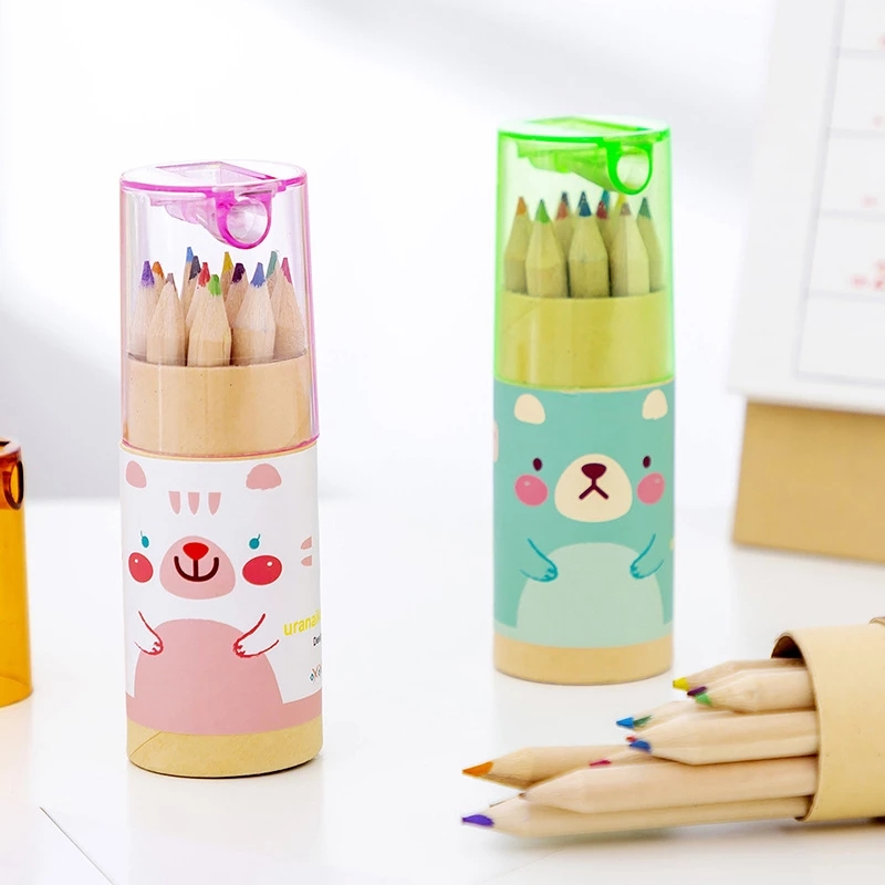 Cute Bear Color Pencils Creative Stationery Long - Temu