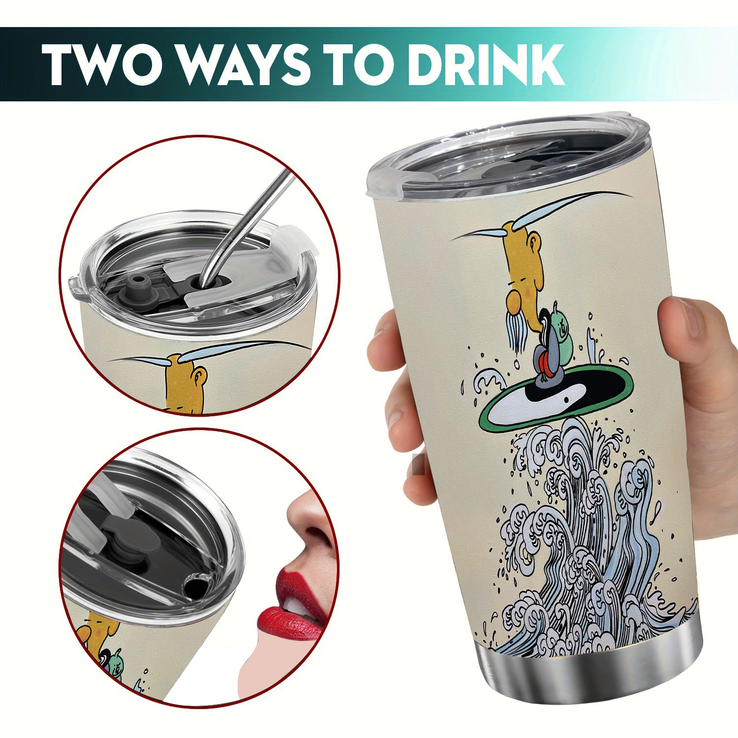 Cartoon Panda Vacuum Cup Stainless Steel Insulated Water - Temu