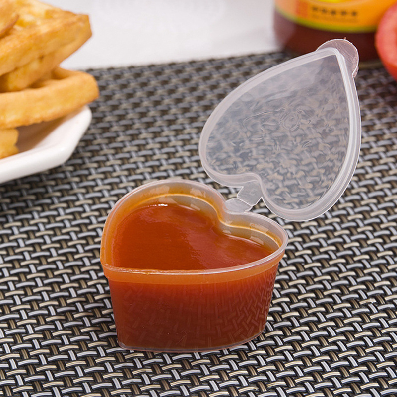 50Pcs 25/30/40ml Plastic Takeaway Sauce Cup Containers Food Box