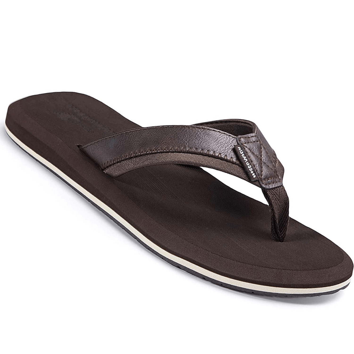 Mens white leather hot sale thong sandals