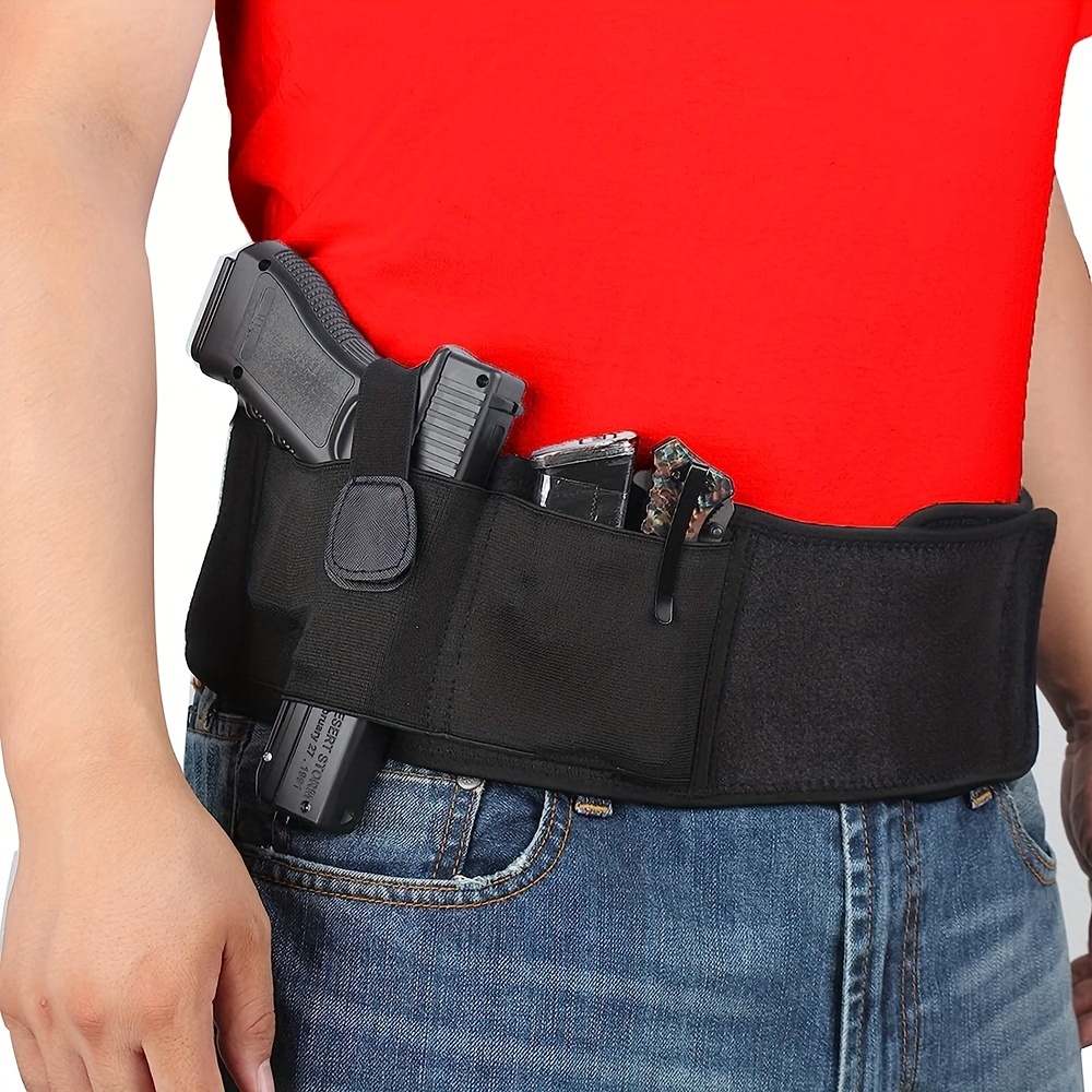  Accmor Belly Band Holster for Concealed Carry, Elastic  Breathable Waistband Gun Holsters for Women Men, Comfortable Concealed Carry  Belly Band Fits up to 55 Belly, Right and Left Hand Draw 
