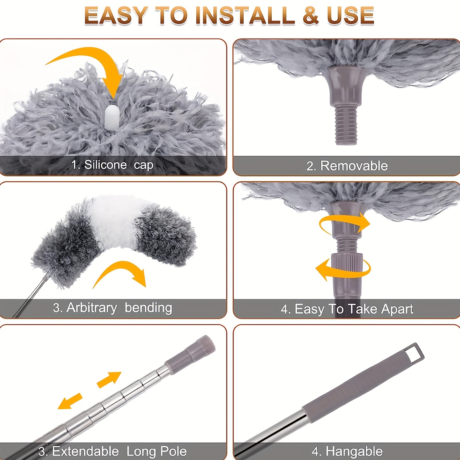 Exterior House Cleaning Brush Set with Extension Pole -The Ultimate  Extension Scrub Brush Set