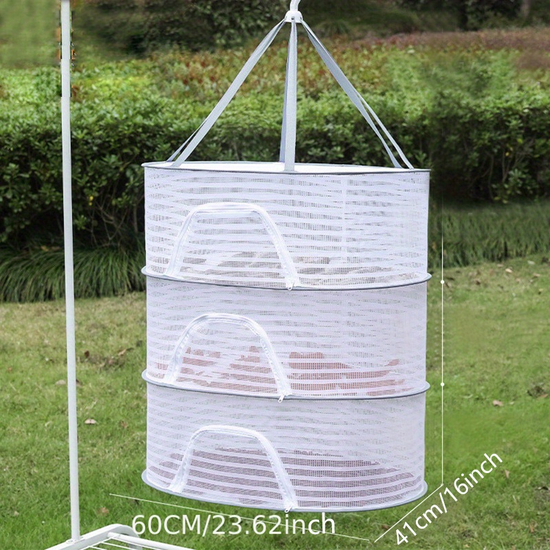 Layers Drying Net for Herbs with Zipper Dryer Mesh Bag Hanging