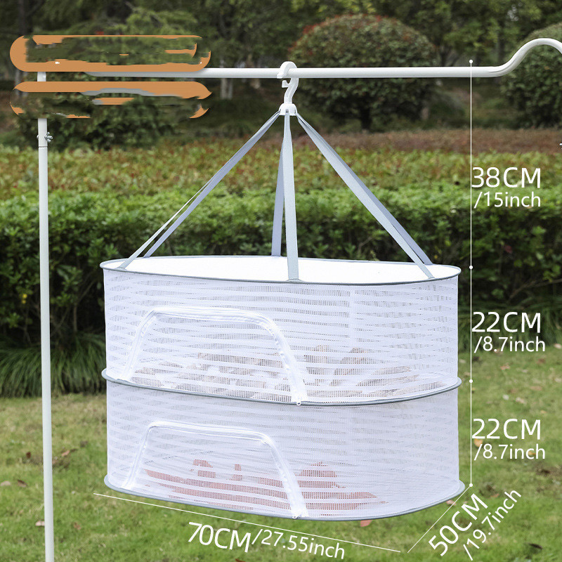 1/2/3 Layer Foldable Hanging Mesh Dryer Fruits Vegetables Drying