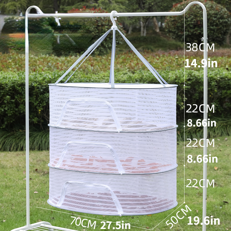 Herb Drying Rack, Drying Net Herbs, 1/2/3 Layer Hanging Mesh Net For Plants  Hanging Drying Fish Net Foldable Hanging Mesh Dryer