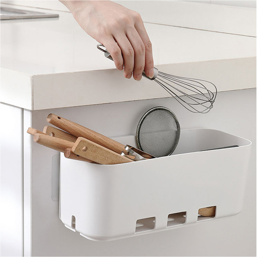 Punch-free Under Sink Storage Shelves Kitchen Organizer Push-pull Drawer  Shelf Wall-mounted Cabinet Organizer Bathroom Baskets