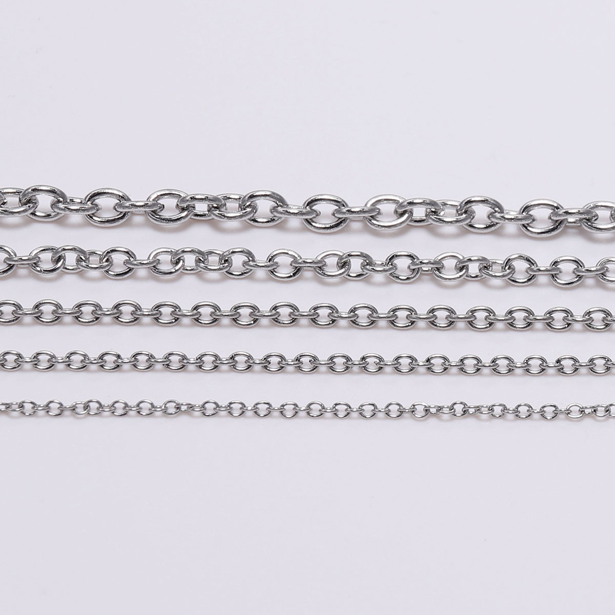 

1roll 5meter/lot Cross Stainless Steel Necklaces Chains Bulk Link Chain 1.2/1.6/2/2.5/3mm For Diy Jewelry Making Findings Accessories