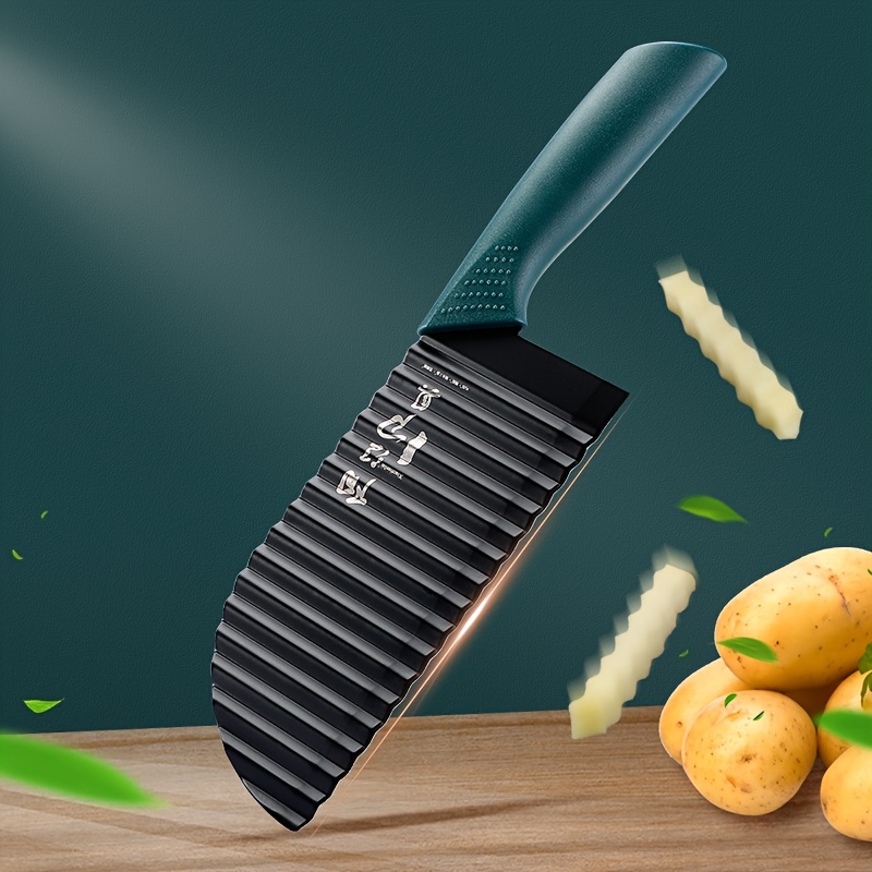 Crinkle Cutter Potato Knife Stainless Steel Wave - Temu