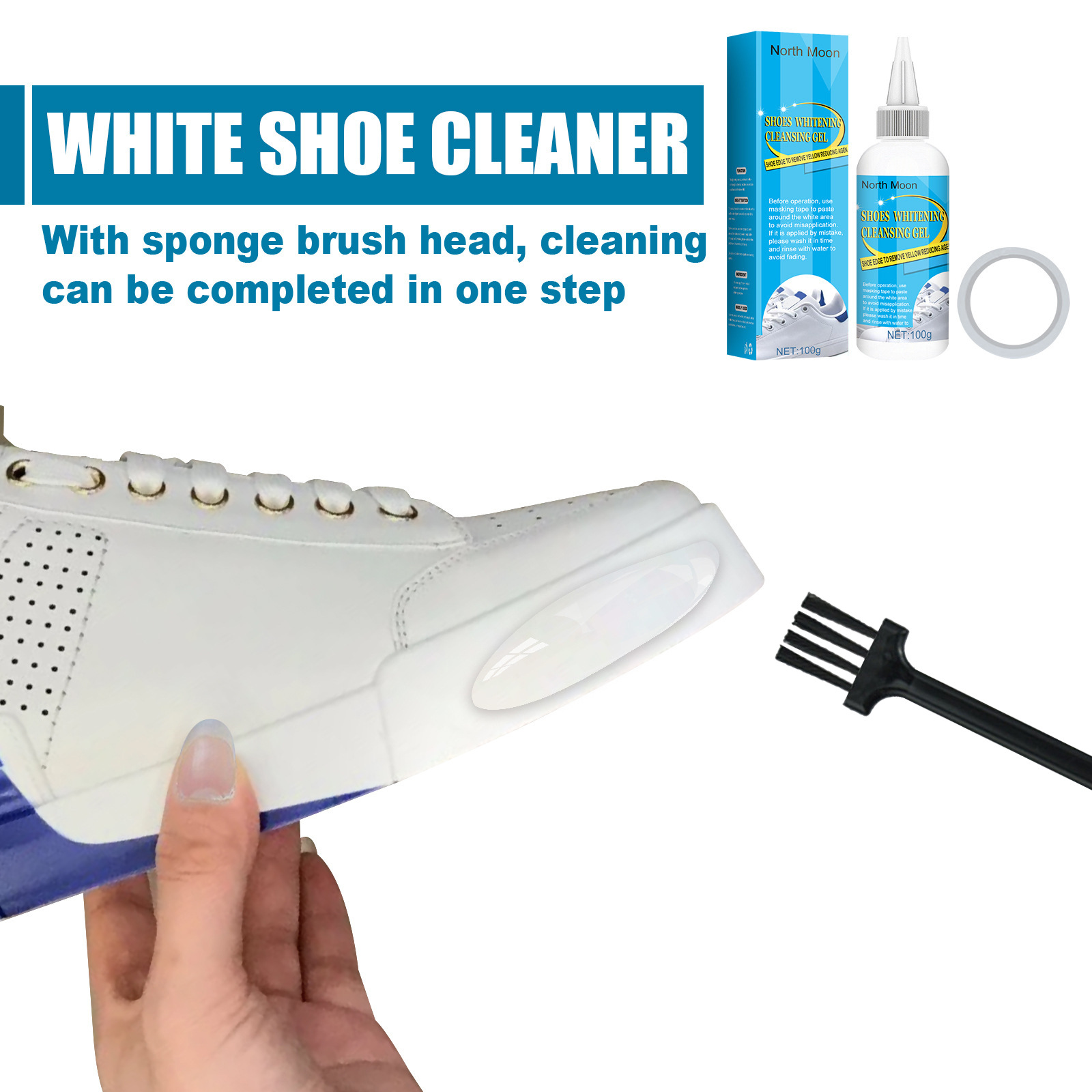Little White Shoe Artifact White Shoe Cleaner Whitening Agent  Decontamination Brightening To Yellow Edge Shoe Polish