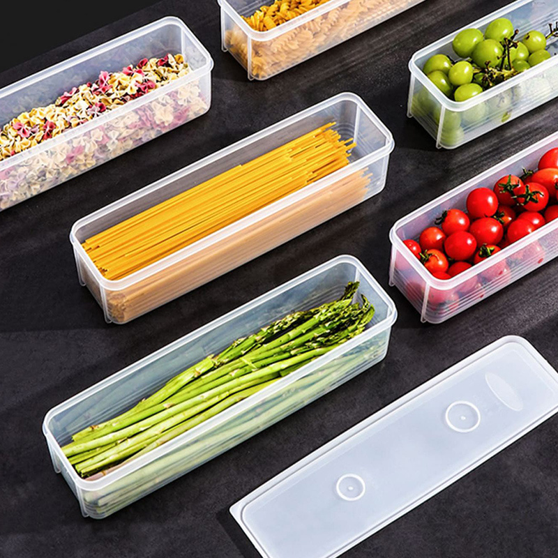 Food Storage Containers, Airtight Cans Plastic Storage Boxes Stackable Food Storage  Boxes Kitchen Refrigerator Storage Tanks