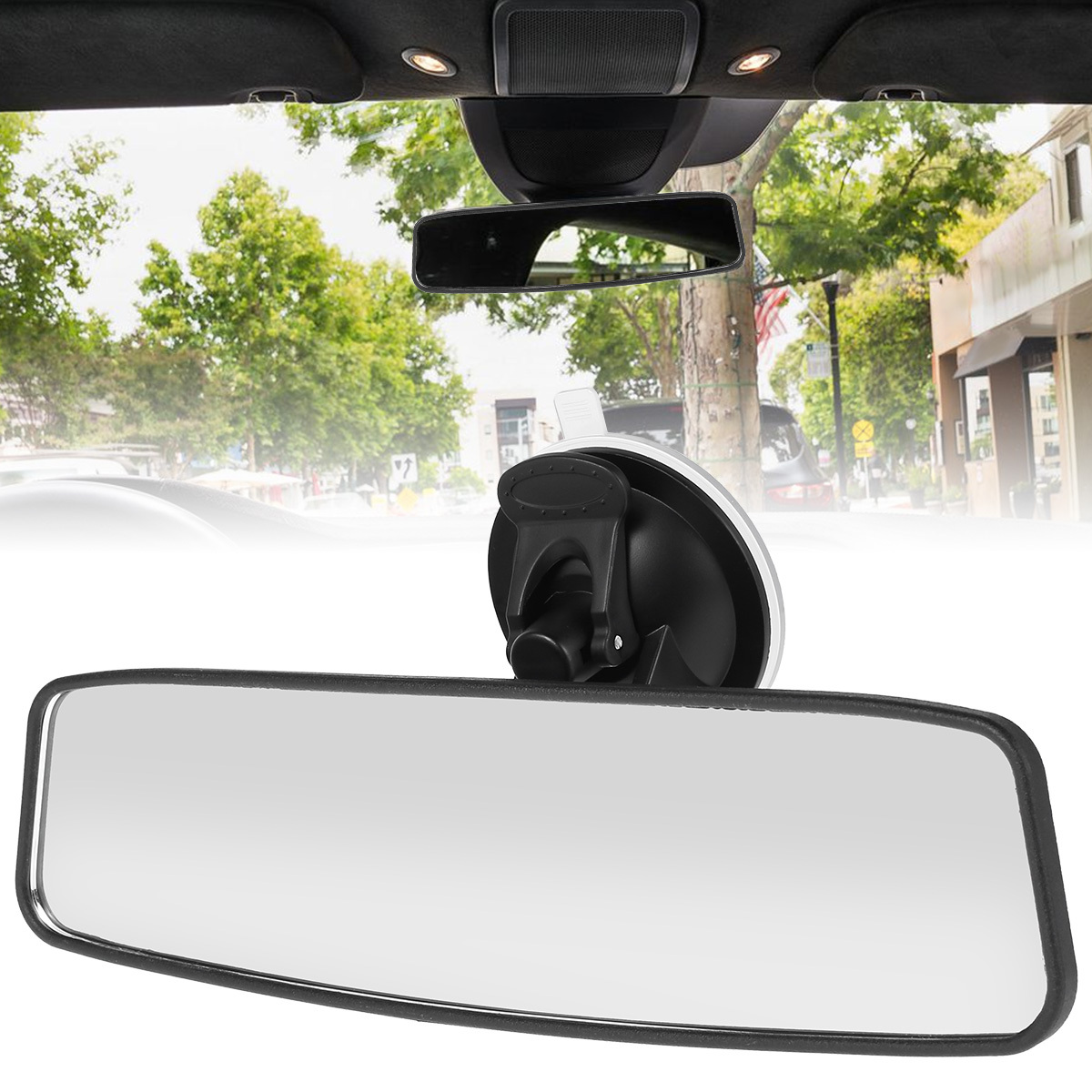 Car Rear Mirror Wide angle 360° Rotates Adjustable Suction - Temu