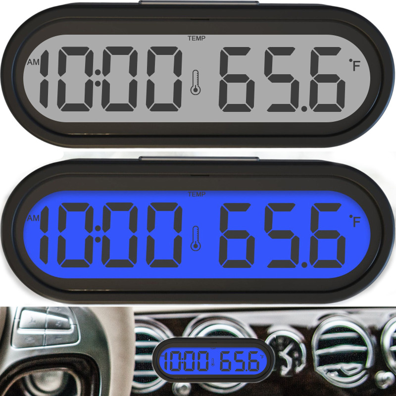 Car Digital Thermometer Clock, Automotive Solar Watches, Dashboard  Thermometers, Automotive Electronic Watches, Led Digital Displays