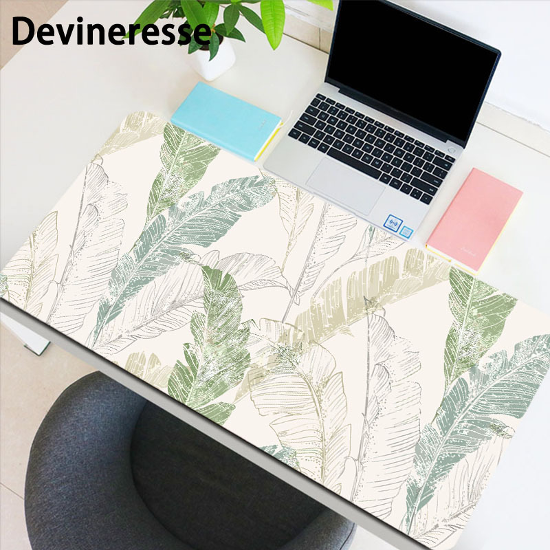 Desk Mat Green Plant Leaf Large Mouse Pad Desk Pad Tropical Boho Desk  Accessories For Women Office Decor Laptop Keyboard Mouse Mat Non-slip  Rubber Base With Stitched Edges - Temu