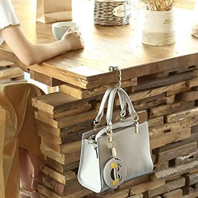 Portatile pieghevole borsa gancio borsa porta borse pieghevole tavolo  gancio donna borsetta organizzatore ufficio scrivania gancio