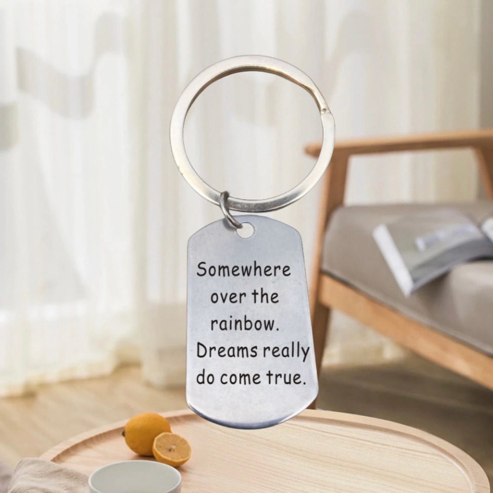 LIBOOI Drive Safe Keychain, Have Fun Be Safe Make Good Choices Stainless Steel Keychain Christmas Birthday Gifts