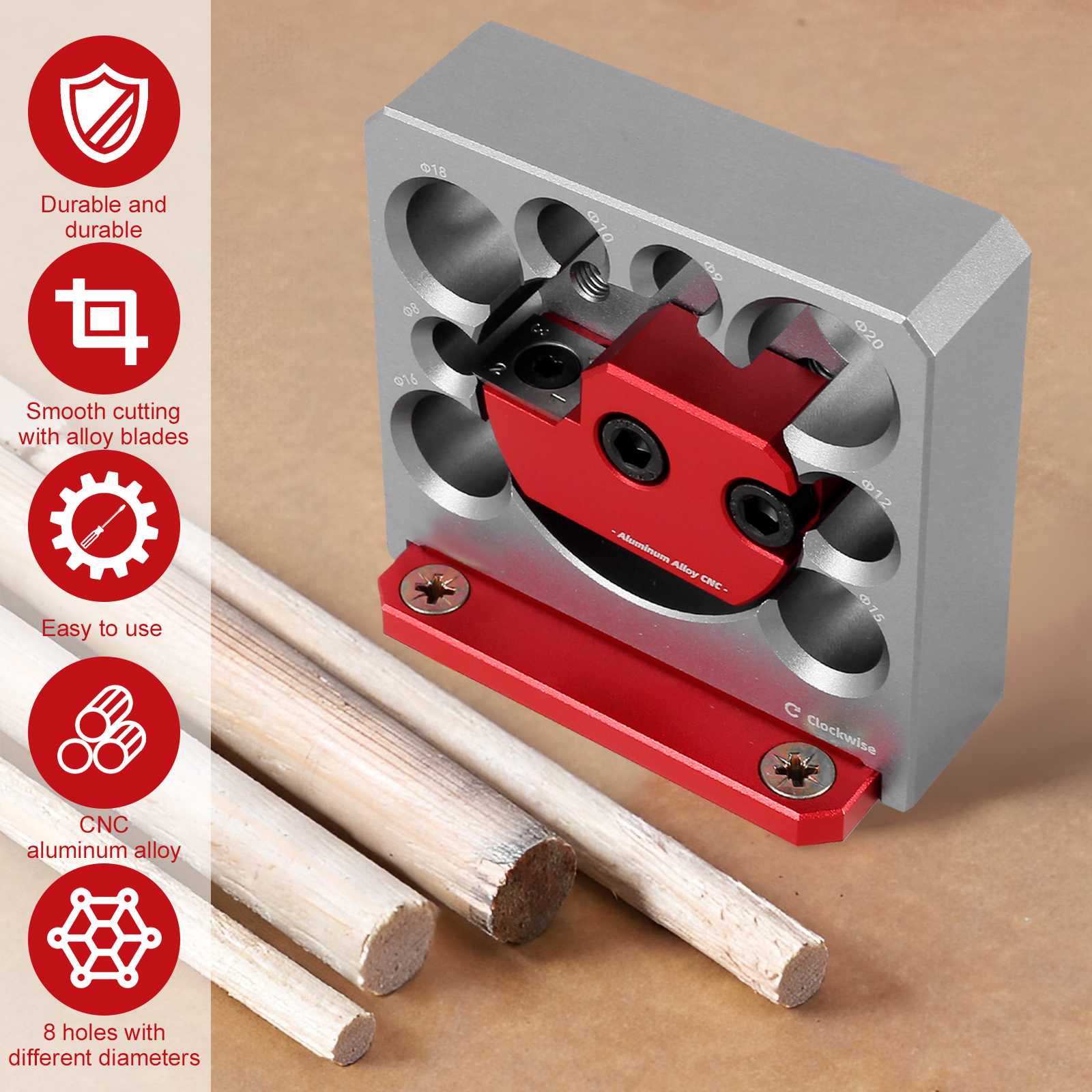 Dowel Maker Jig Tenon Dowel Plug Cutter With Sharp Alloy Blade Adjustable  Drill Guide Positioner 8/10/12/14mm 5/16″, 3/8″, 1/2″ For Wood Sticks Making