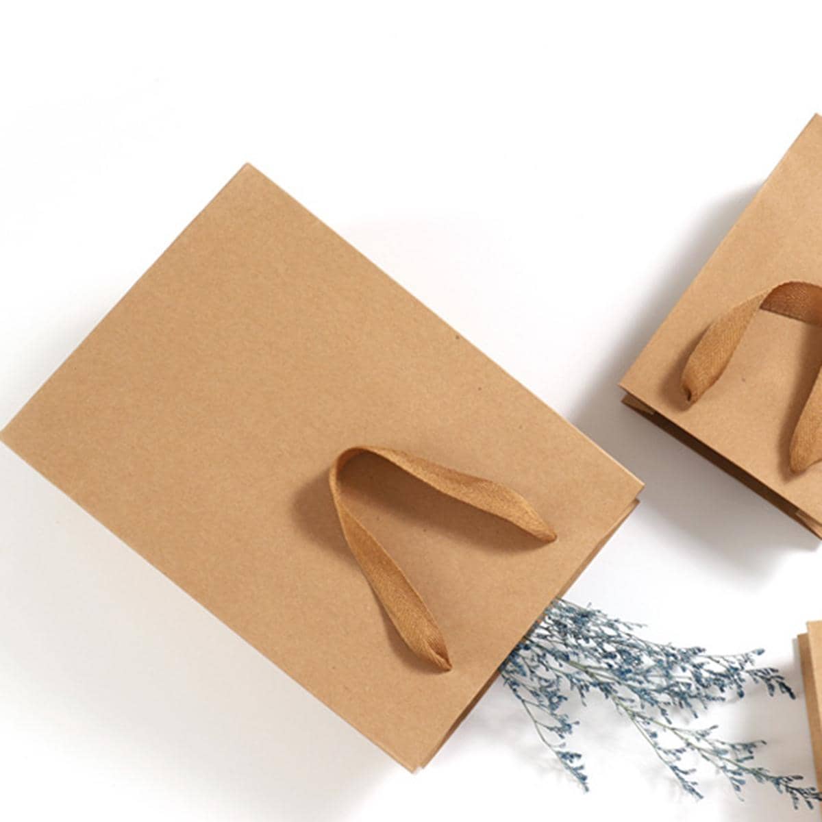 10 Pcs Small Bags For Jewelry Kraft Paper Gift Bag With Handle Present  Cosmetics Gift Bag