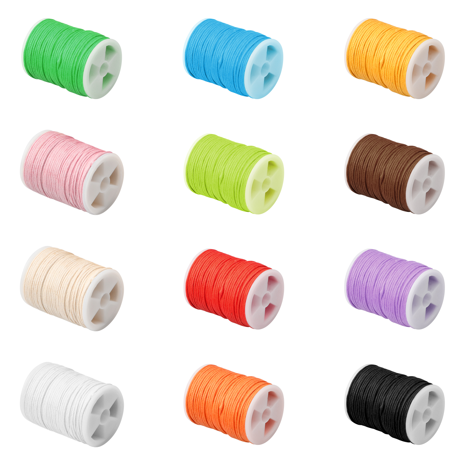 Colorful Waxed Cotton Cord Round Macrame Coil String For - Temu