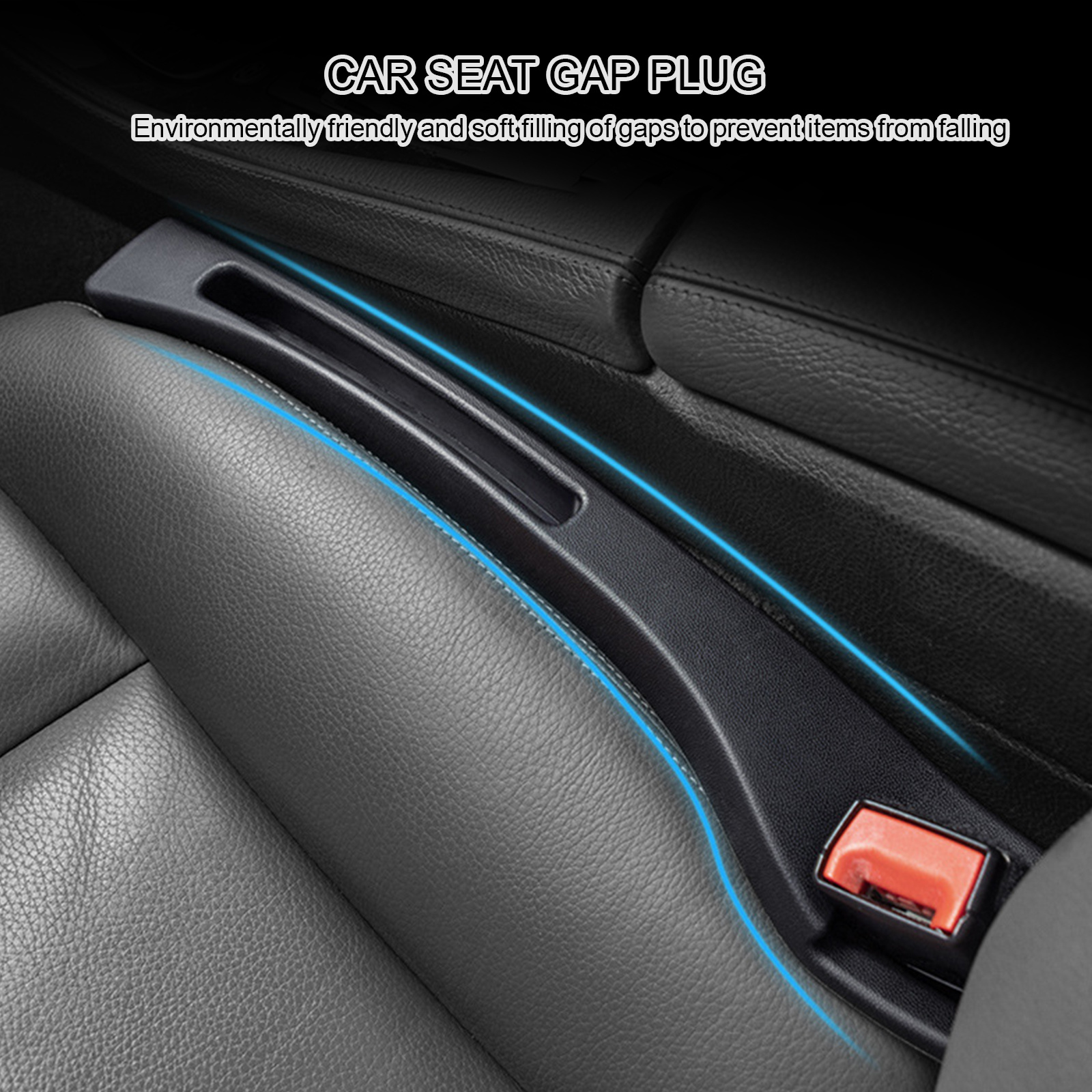 2PCS Car Seat Gap Filler Side Seam Plug Phone With Phone Card Pocket  Leak-proof Filling Strip Universal Interior Accessories