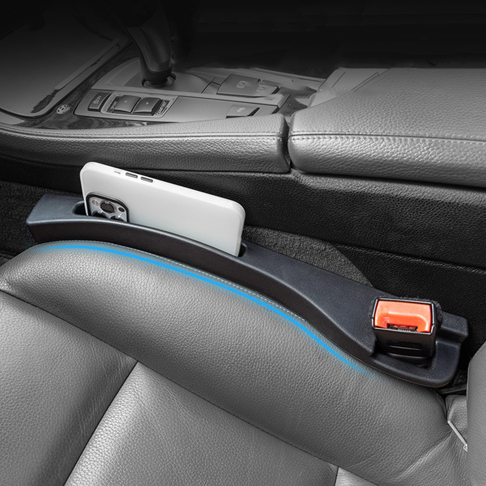 DecTer 2 Stück Autositz-Lückenfüller für Smart Verhindern Kleine  Gegenstände in die Lücke Fallen Auto Innenraum Zubehör,F