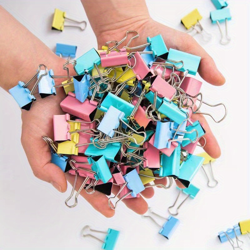 40pcs Colorful, Multipurpose Binder Clips -Color Paper Clip, Office  Supplies Metal Clip Perfect For Students