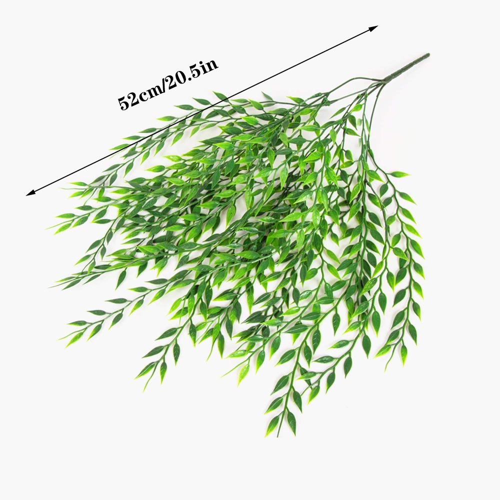 6pcs Artificial Weeping Willow, Fake Greenery Plastic Plants Faux Hanging  Ivy