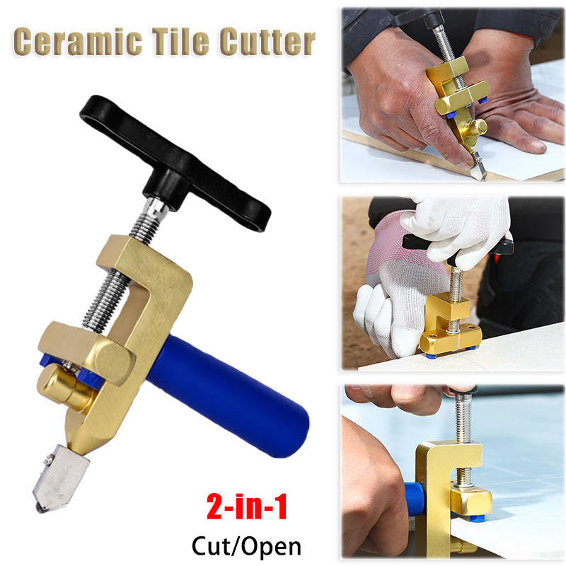 Glass Cutters 2-22mm- Glass Cutter Tool for Thick Glass Tiles Mirror Mosaic  Cutting, Glass Cutting Tool with Aotomatic Oil Feed and Replaceable 3