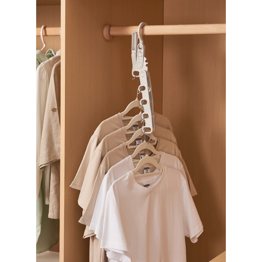 Foldable Travel Hanger Rack 5 Holes Sturdy Plastic Hanger