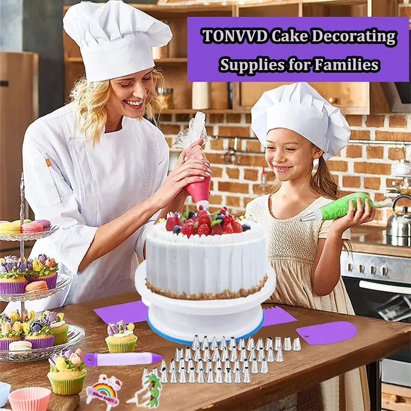 Cake Turntable Set Cake Decorating Turntable Cream - Temu