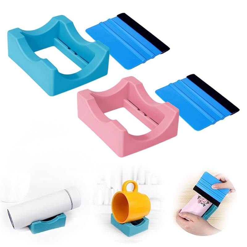 Glass Cup Cradle Silicone Cup Holder with Builts-In Slot Tumbler