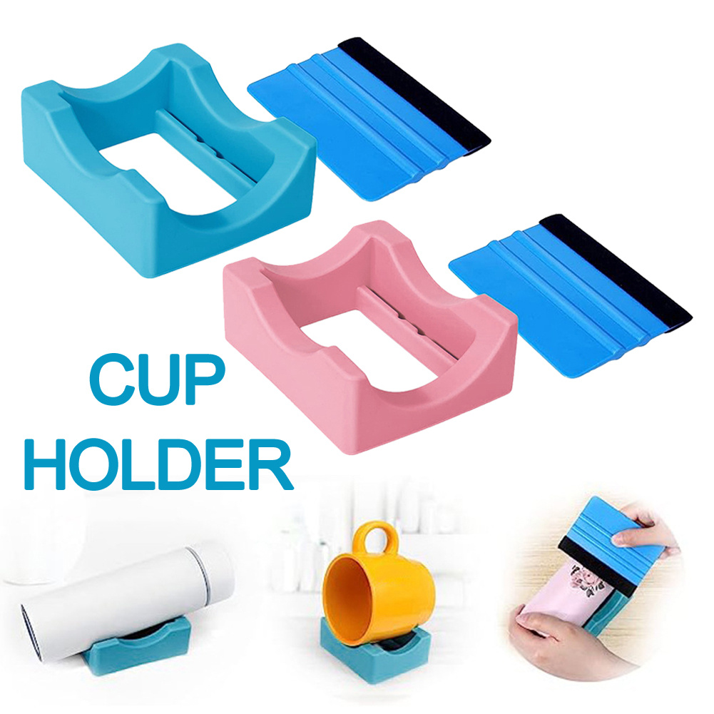 1pc Silicone Cup Holder With Builts-In Slot, Non-slip Mug Glass Cup Rack  For Tumblers/Coffee Cups/Glass/water Bottles/Cans