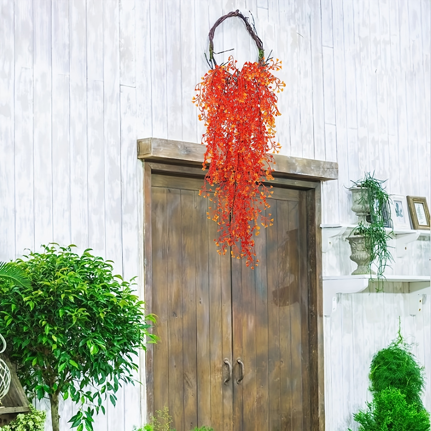 Artificial Fake Hanging Flowers Vine Plant Home Garden Decor Indoor Outdoor  Lot