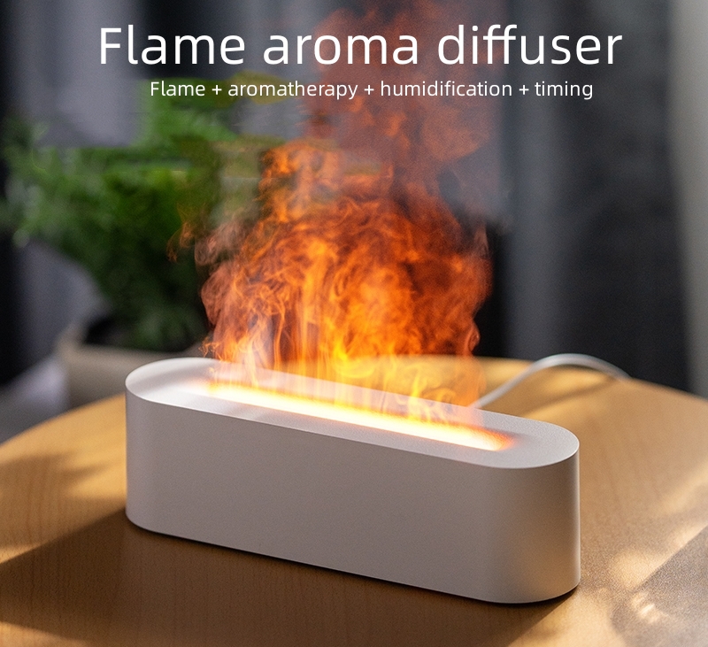 1pc simulation flame aroma diffuser new 3d fire air humidifier ultrasonic cool mist maker fogger color led light essential oil aromatherapy diffuser for home office details 6
