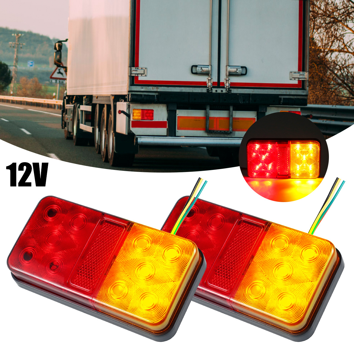 Feux de position latéraux pour voiture, 8PCS 12V/24V LED Lampe de  signalisation universelle pour camion