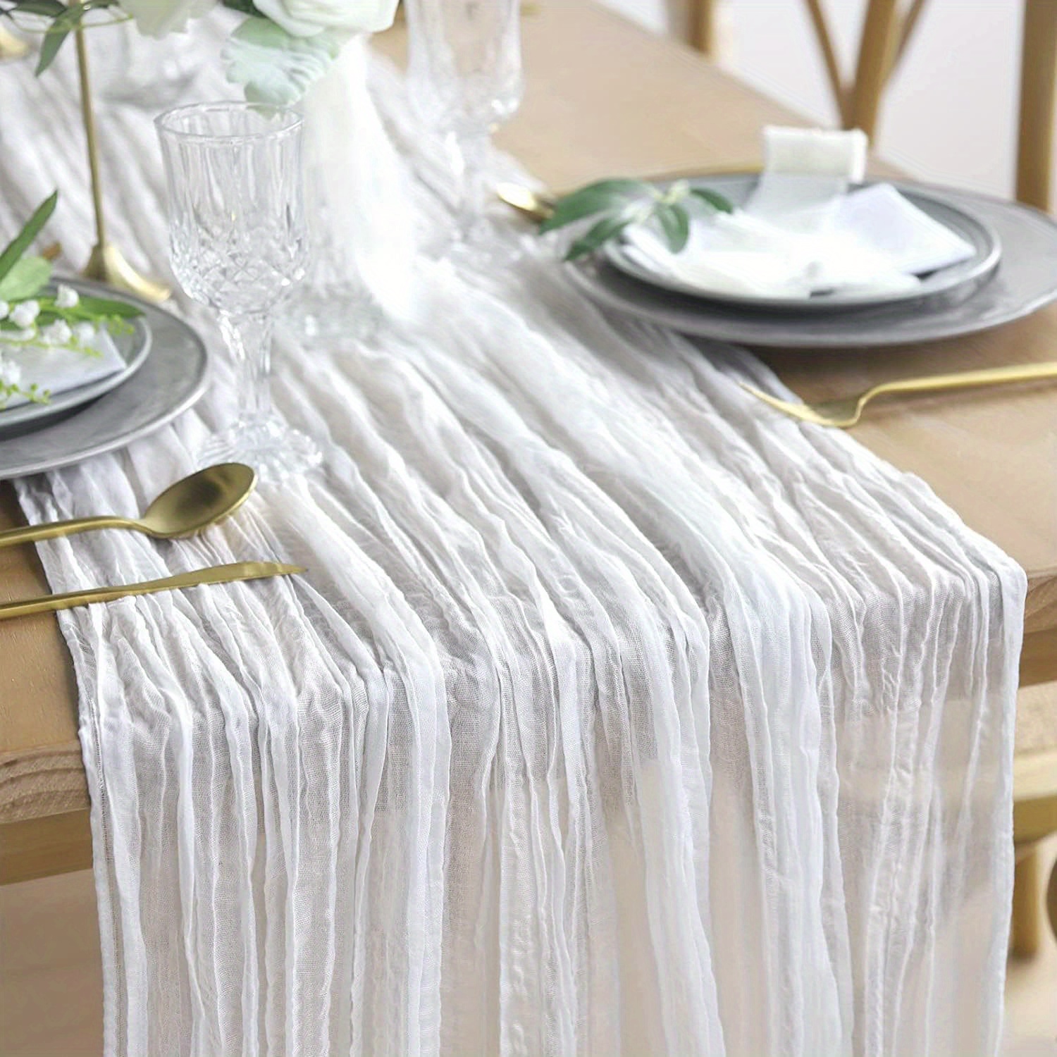 Polyester Table Runner for Wedding Birthday Party Decor