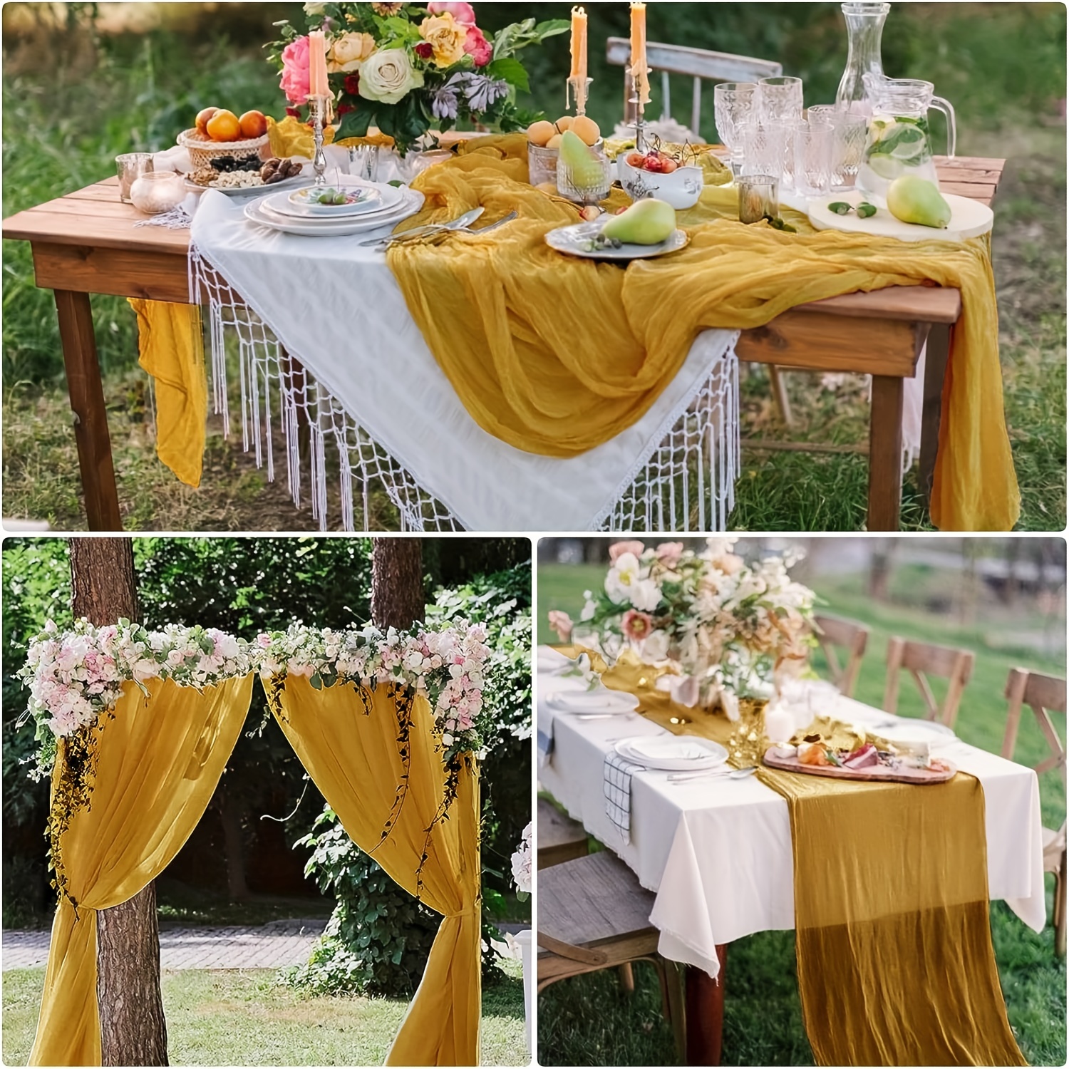 Polyester Table Runner for Wedding Birthday Party Decor
