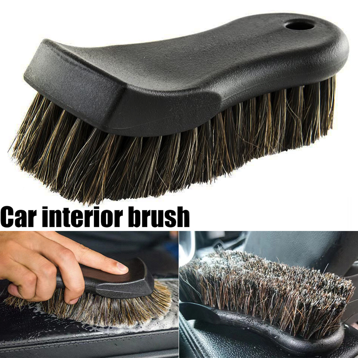 Car Interior Cleaning Horse Hair Brush Is Suitable - Temu