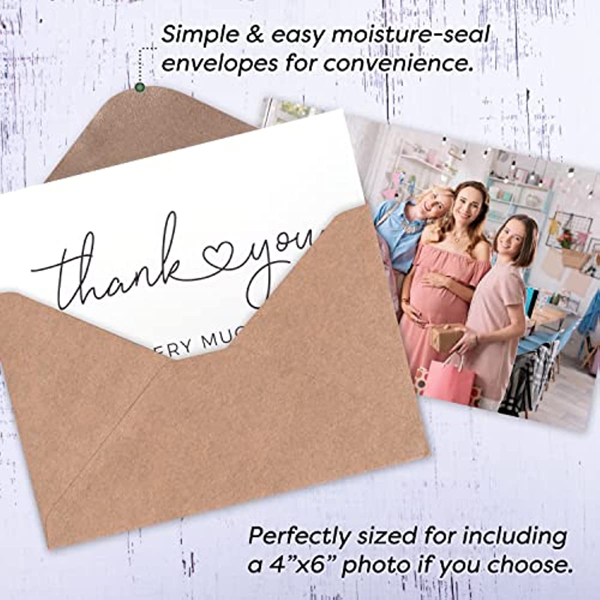 Thank You Cards With Envelopes To Express Gratitude – Wedding Thank You  Cards With Envelopes & Stickers - For Any Occasion - Bridal Shower Thank  You C