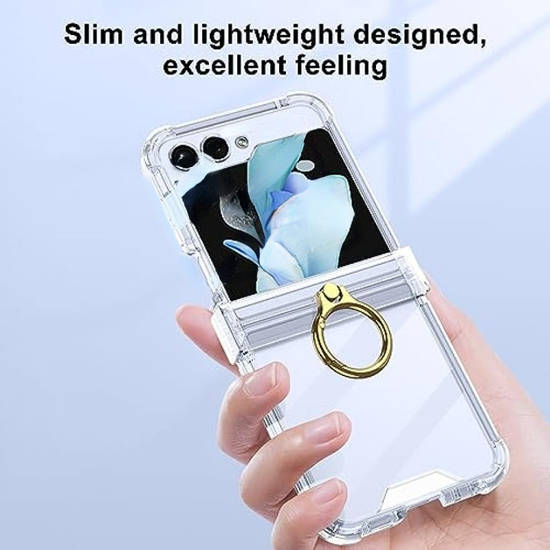 For Samsung Galaxy Z Flip 5 Case Transparent Clear Shockproof Case