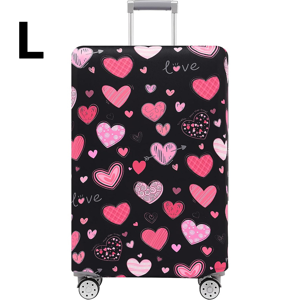Funda para equipaje de viaje, protector de maleta, corazones brillantes  pastel, fundas de equipaje de protección, elasticidad duradera, maletas de