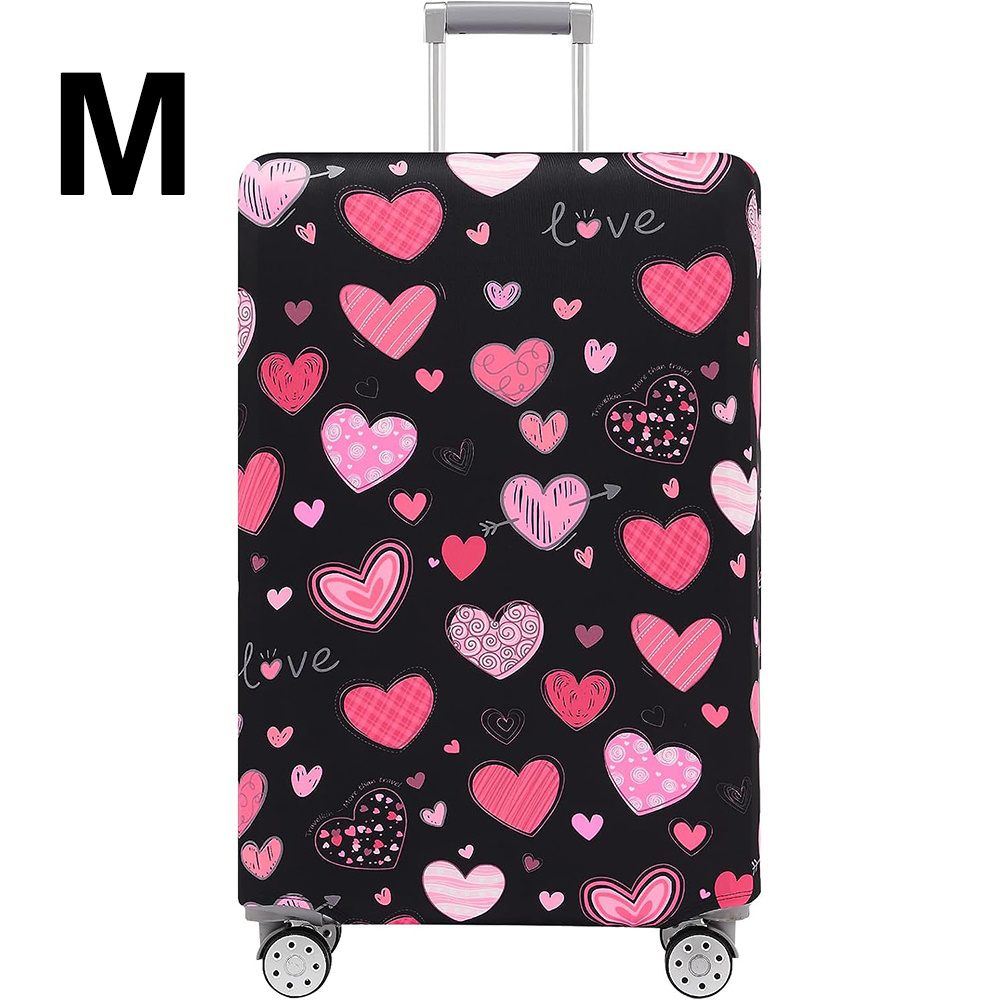 Beabes Protector de maleta de corazones de San Valentín, corazones, amor,  abstracto, rojo, fundas para equipaje de viaje, lavable, se adapta a  maletas