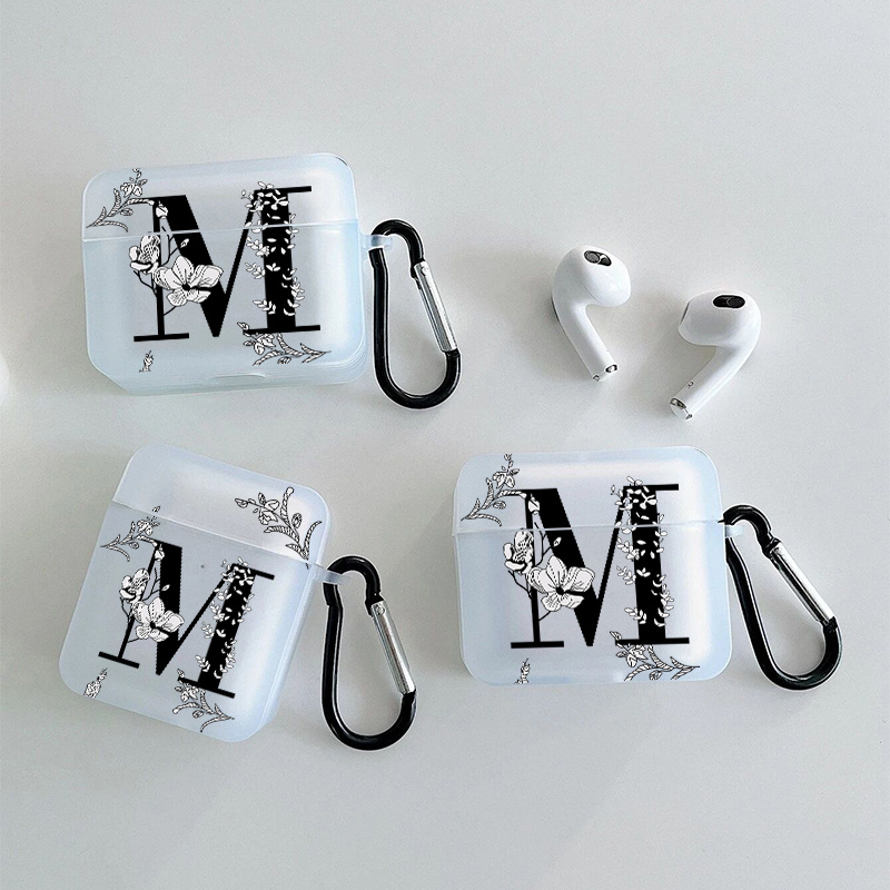 

M Graphic Pattern Headphone Case For Airpods1/2, Airpods3, Airpods Pro, Airpods Pro (2nd Generation), Gift For Birthday, Girlfriend, Boyfriend, Friend Or Yourself
