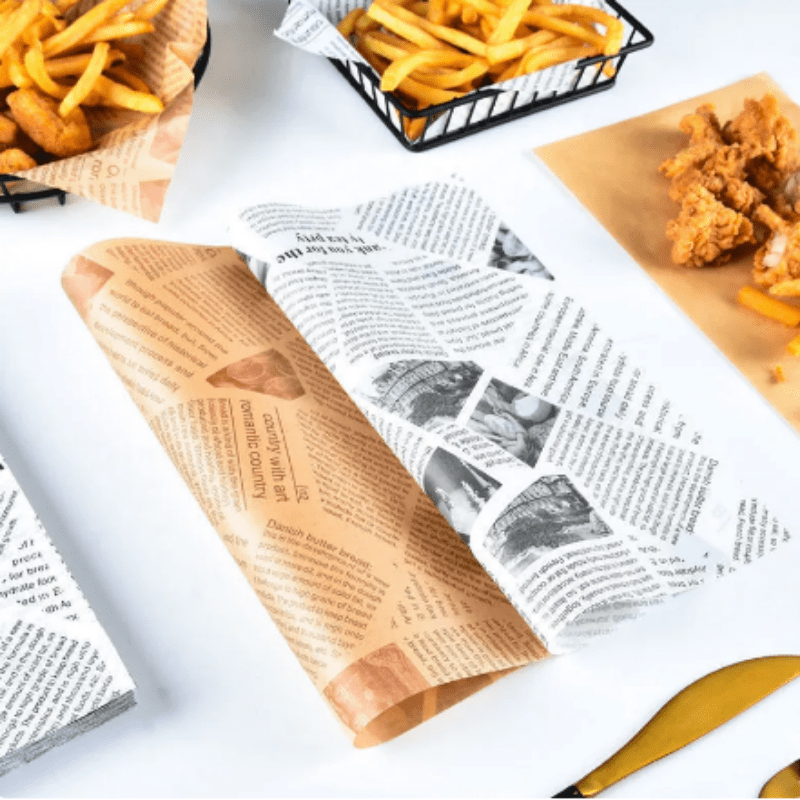 Hejo Papel Antigrasa,100 Piezas Papel Encerado para Alimentos, Estilo Retro  de Periódico Antiguo, Papel para Envolver Alimentos para Hamburguesa  Sándwich Papas Fritas Pizza Carne : : Hogar y cocina