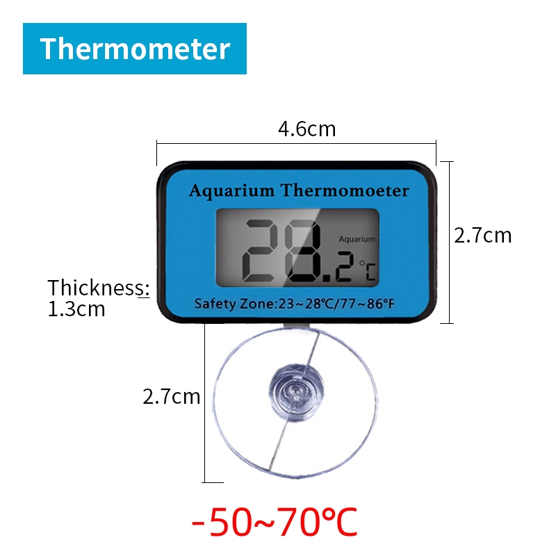 Termómetro sumergible para acuario, 2 unidades, medidor de temperatura de  agua, ventosa/accesorio de acuario, termómetro de temperatura de agua para  driver de llave, sensor de medidor de piscina : : Productos  para