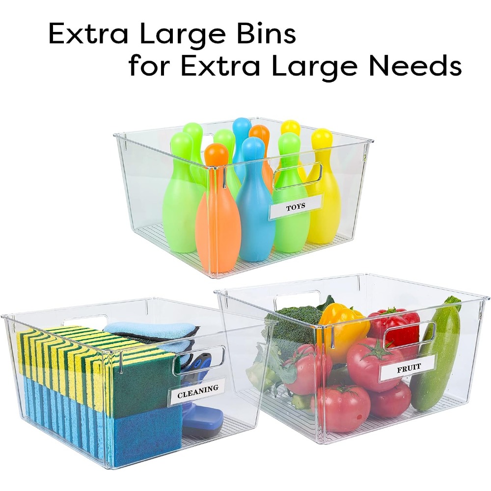 Clear Plastic Storage Bins Large Storage Containers For - Temu